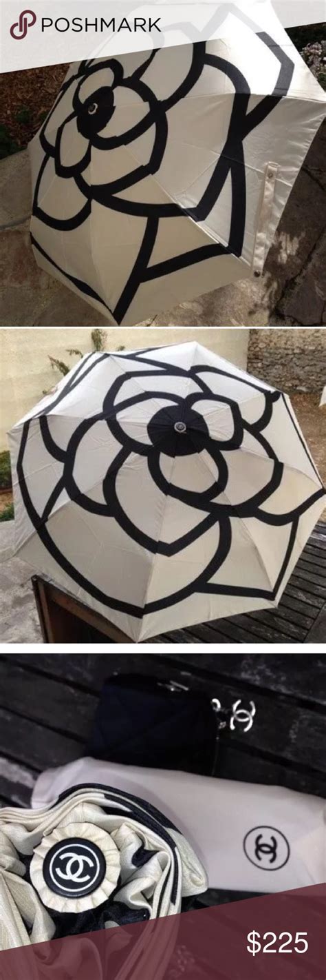 authentic chanel umbrella|chanel camellia umbrella.